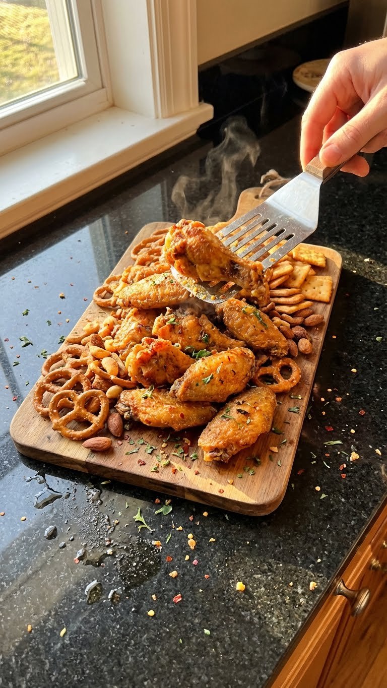 Savory Chicken Wing Party Mix