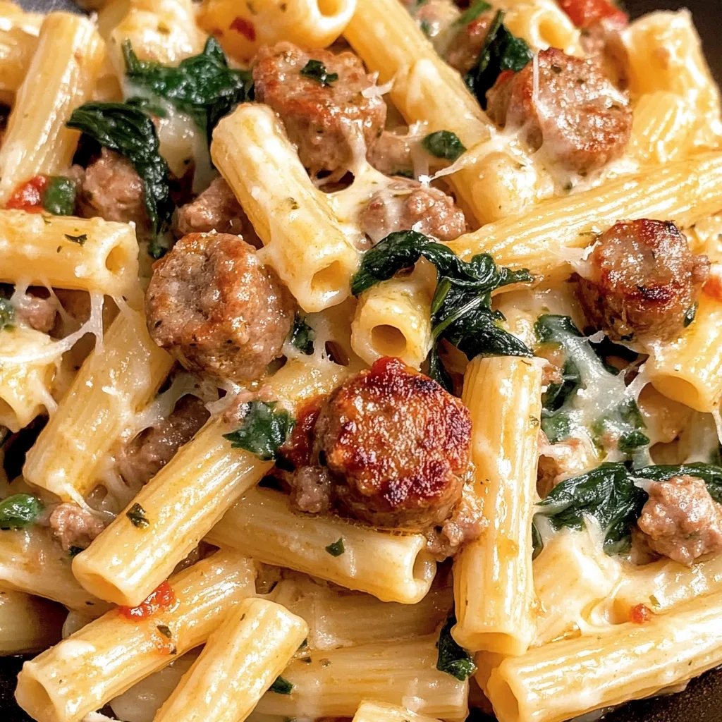 Tuscan Sausage Pasta in Creamy Sauce: An Incredible 5-Ingredient Recipe
