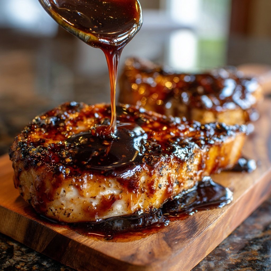 Brown Sugar Balsamic Glaze for Pork Chops​