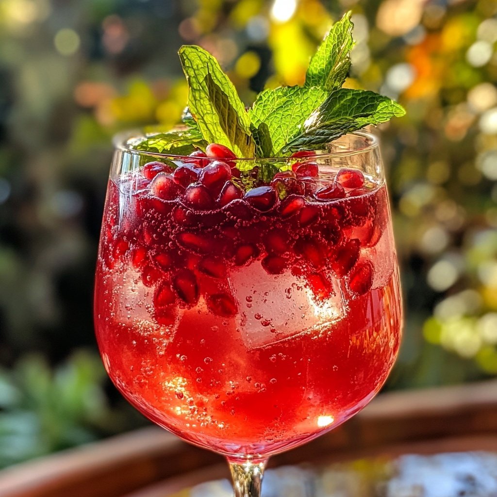 Pomegranate Vodka Spritz Cocktail Recipe