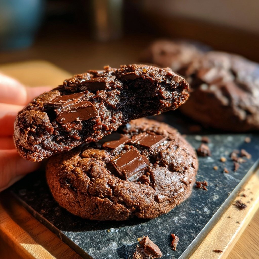 Chewy Double Chocolate Cookies