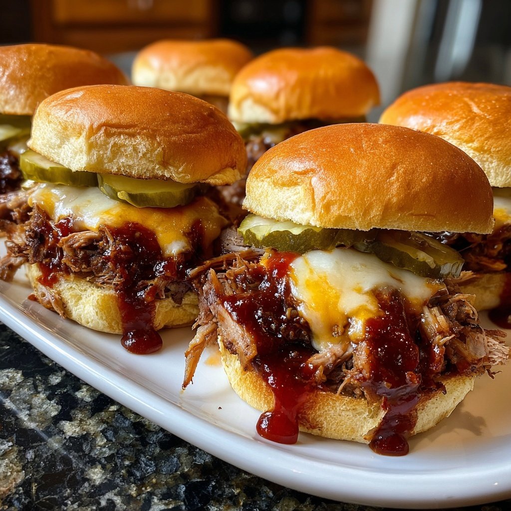 Pepper Jack Pulled Pork Sliders