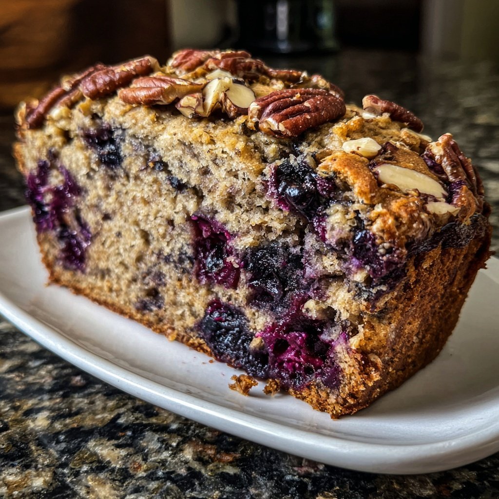 Banana Blueberry Bread with Nuts