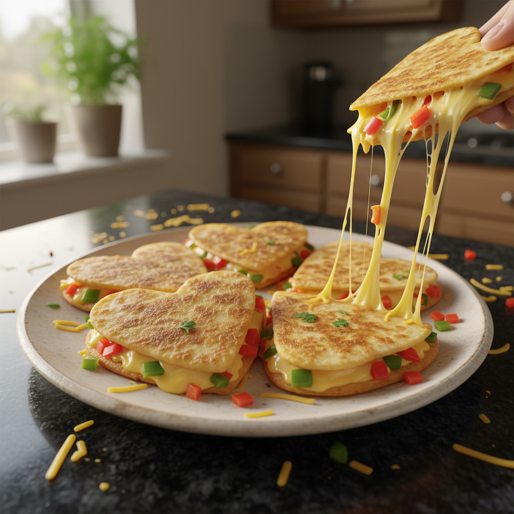 Gourmet Heart-Shaped Quesadillas