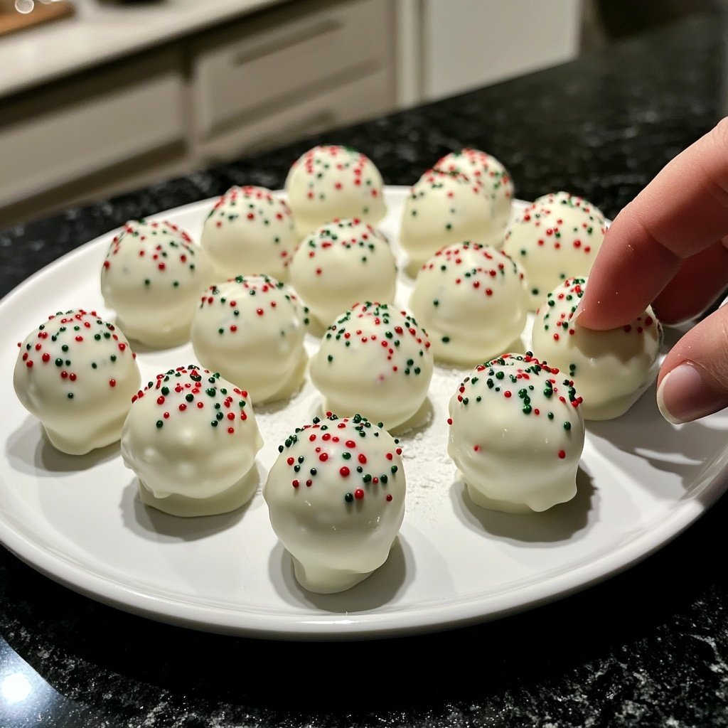 Quick Christmas White Oreo Balls