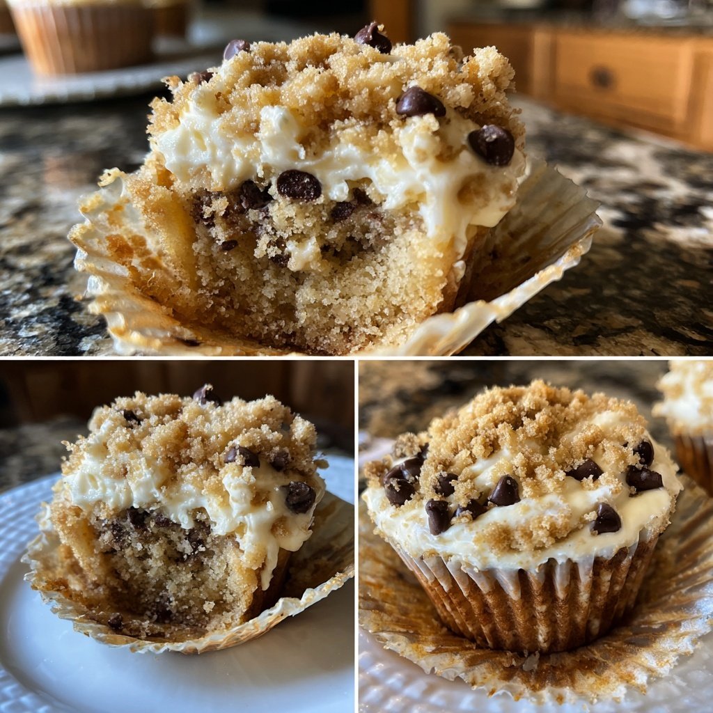 Chocolate Chip Cookie Dough Cupcakes