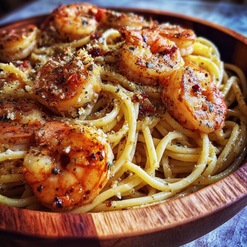 Shrimp and Garlic Pasta Toss