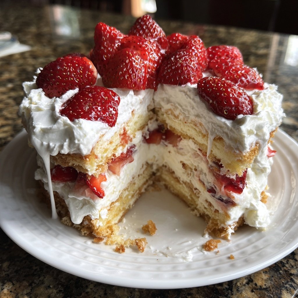 Strawberry Shortcake Icebox Cake