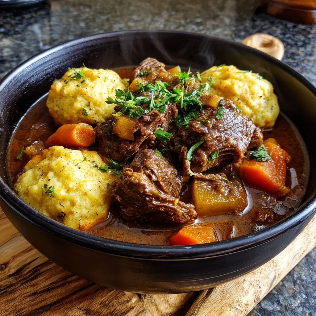 Jamaican Beef Stew with Dumplings