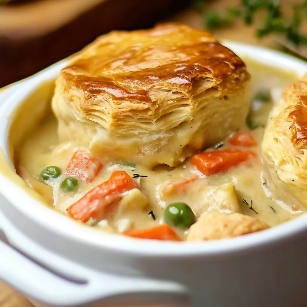 Easy Chicken Pot Pie with Biscuits