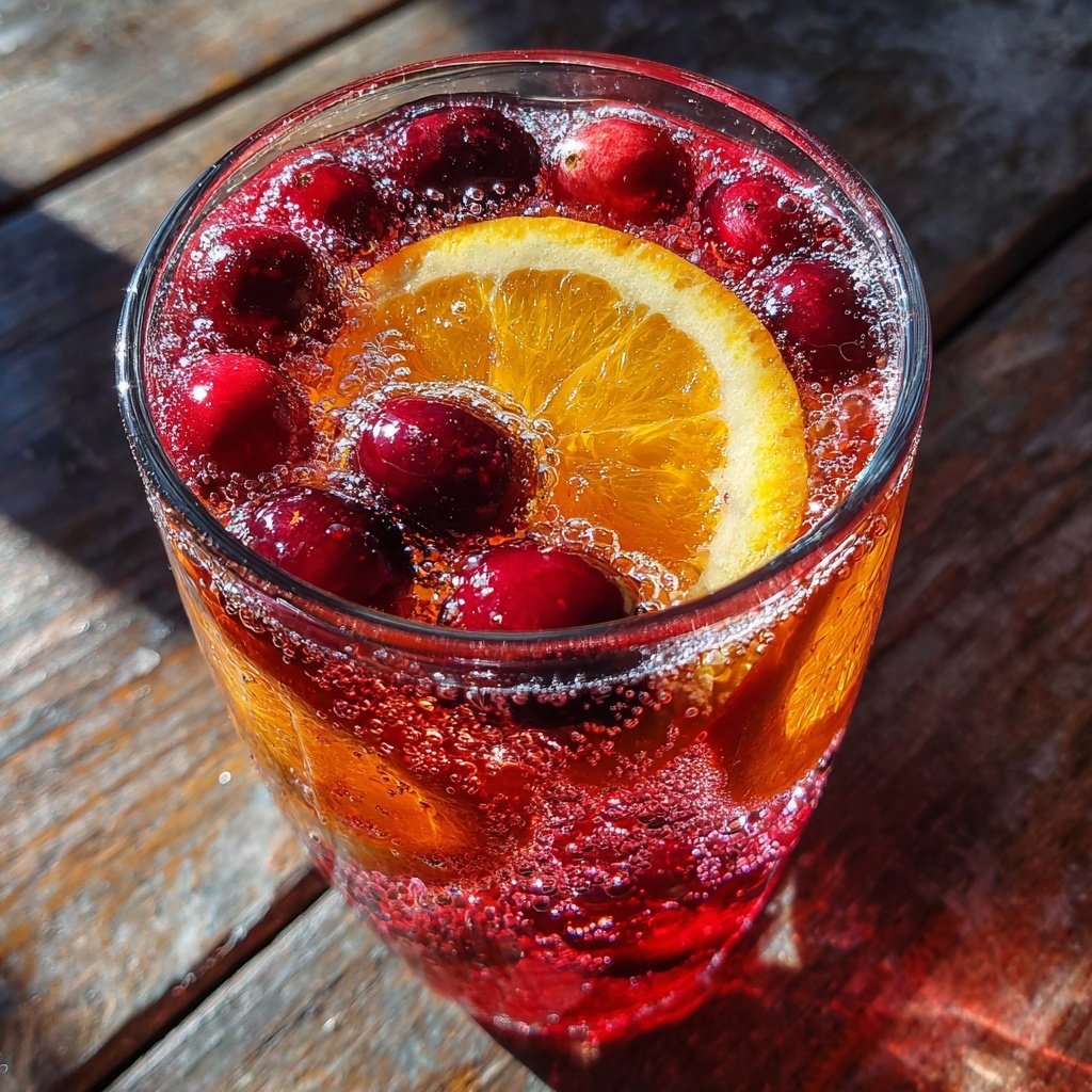 Spiced Cranberry Orange Fizz