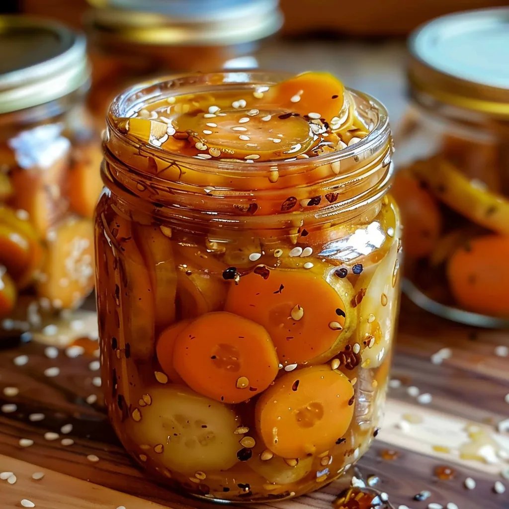 Hot Honey Pickled Carrots