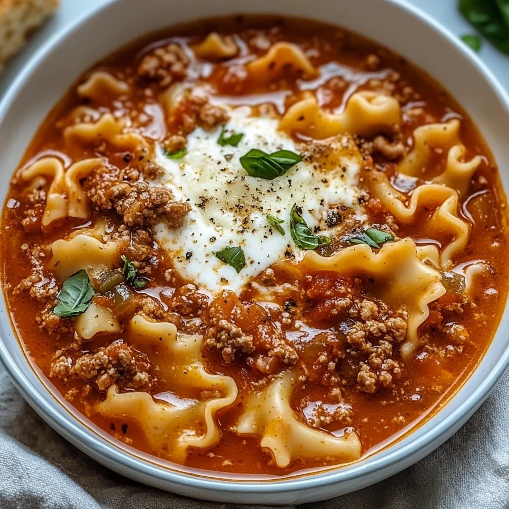 Irresistible Easy Lasagna Soup