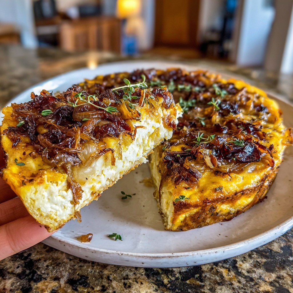 Caramelized Onion Frittata for Two