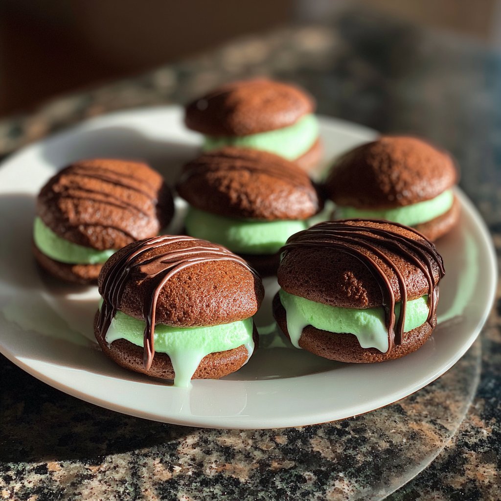 Mini Shamrock Whoopie Pies