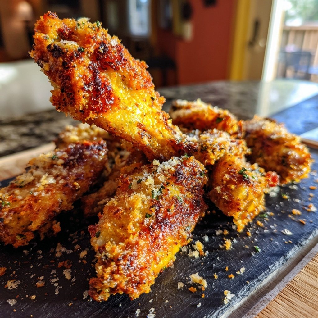 Crispy Parmesan Garlic Wings
