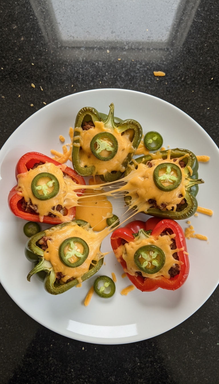 Nacho Cheese Stuffed Bell Peppers