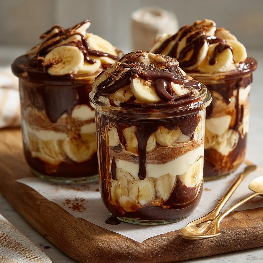 Banana Yogurt Parfaits with Chocolate