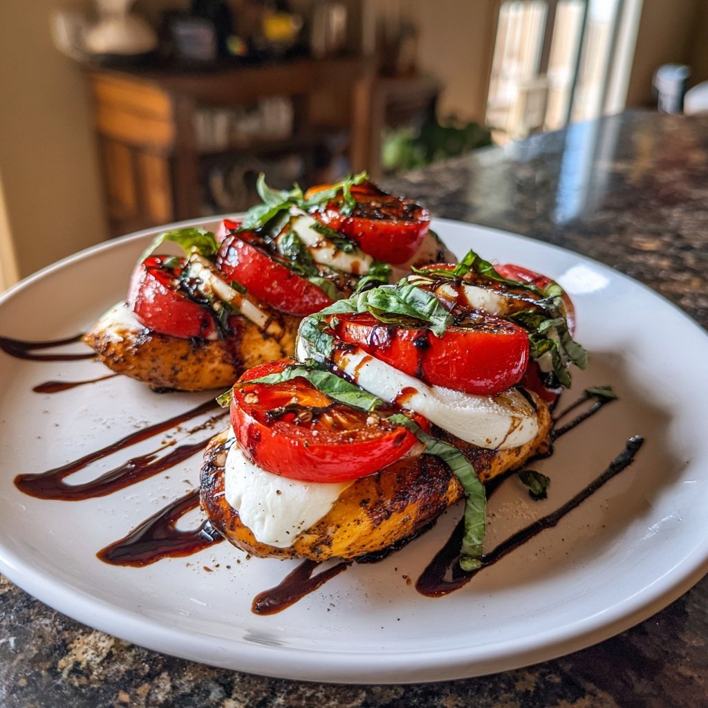 Balsamic Chicken Caprese Fresh Basil