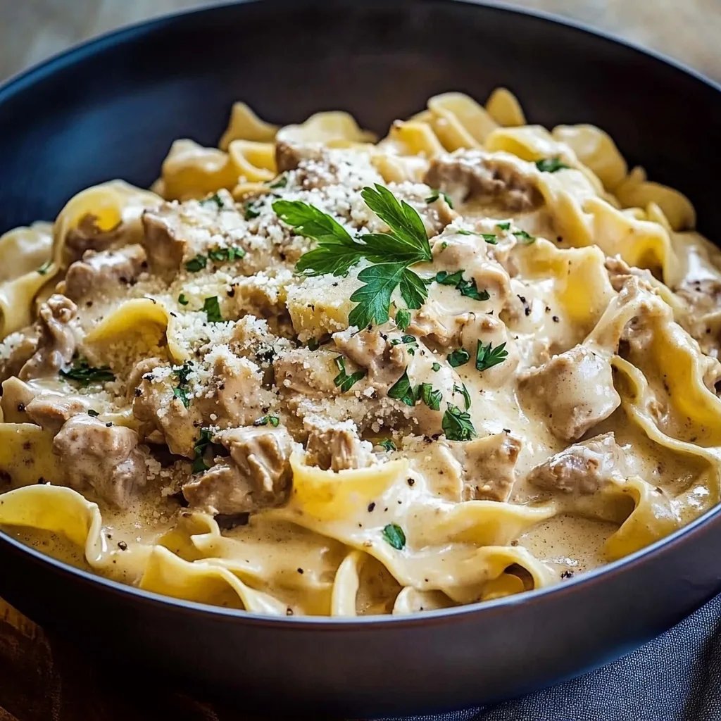 Creamy Turkey Stroganoff
