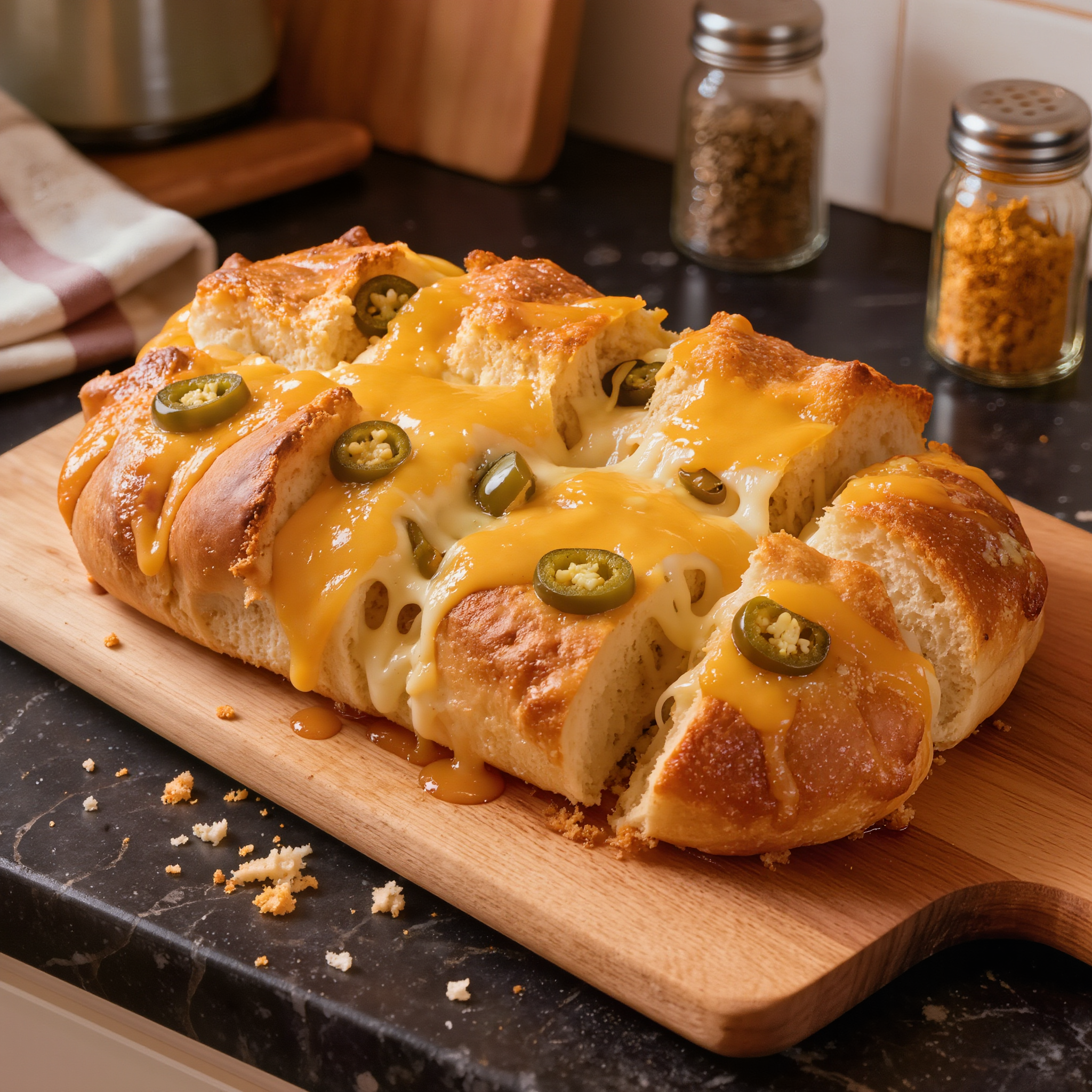 Cheesy Pull-Apart Jalapeno Bread