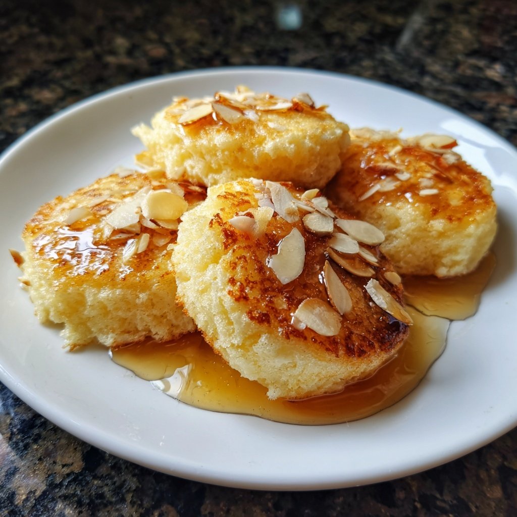 Almond Ricotta Pancakes with Honey Drizzle​
