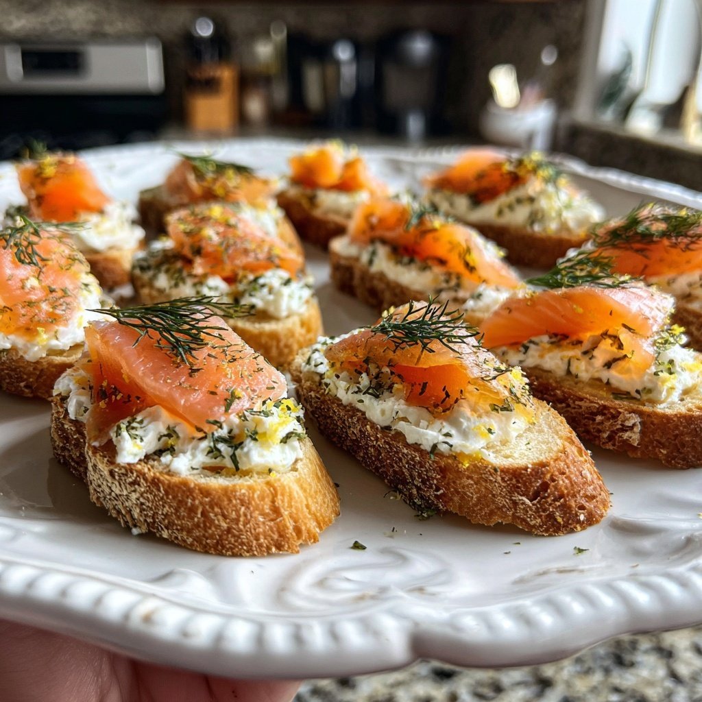 Smoked Salmon Canapés with Dill