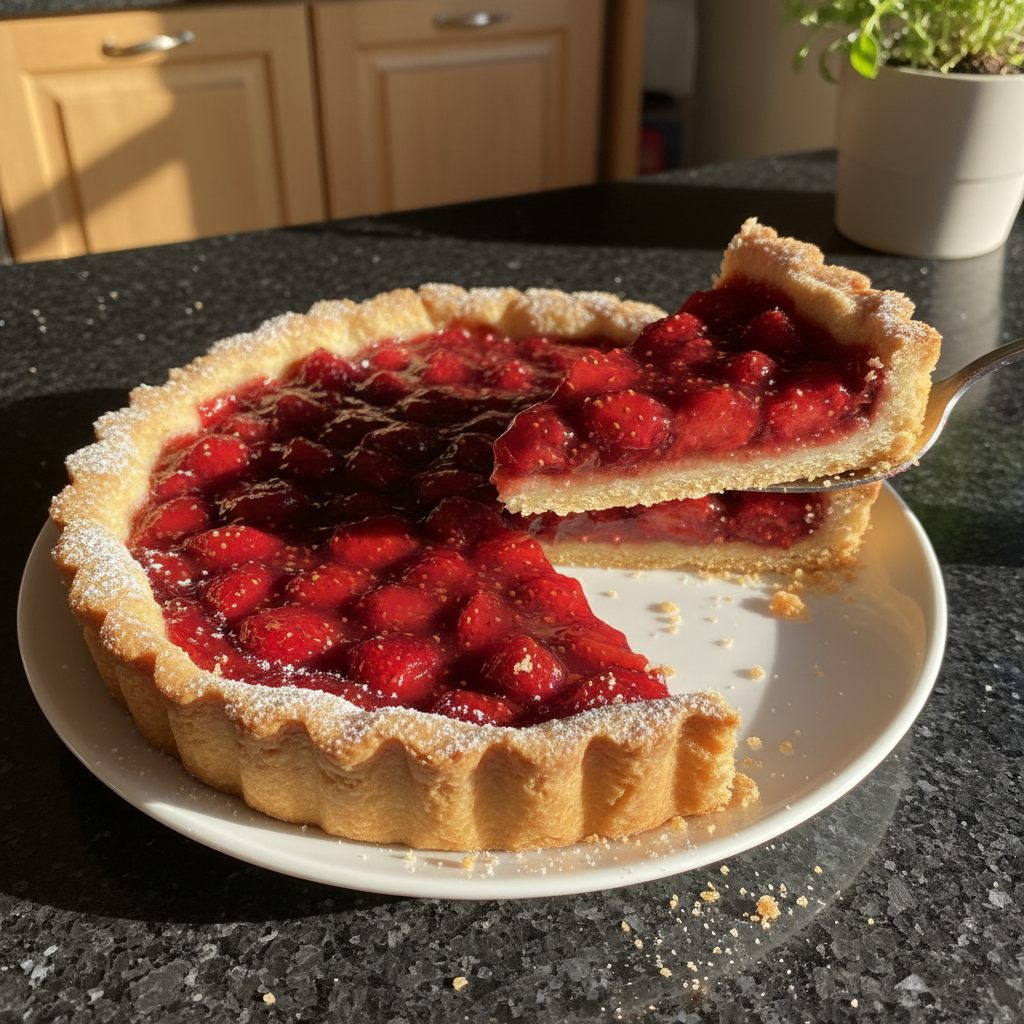 Strawberry & Chocolate Jam Tart