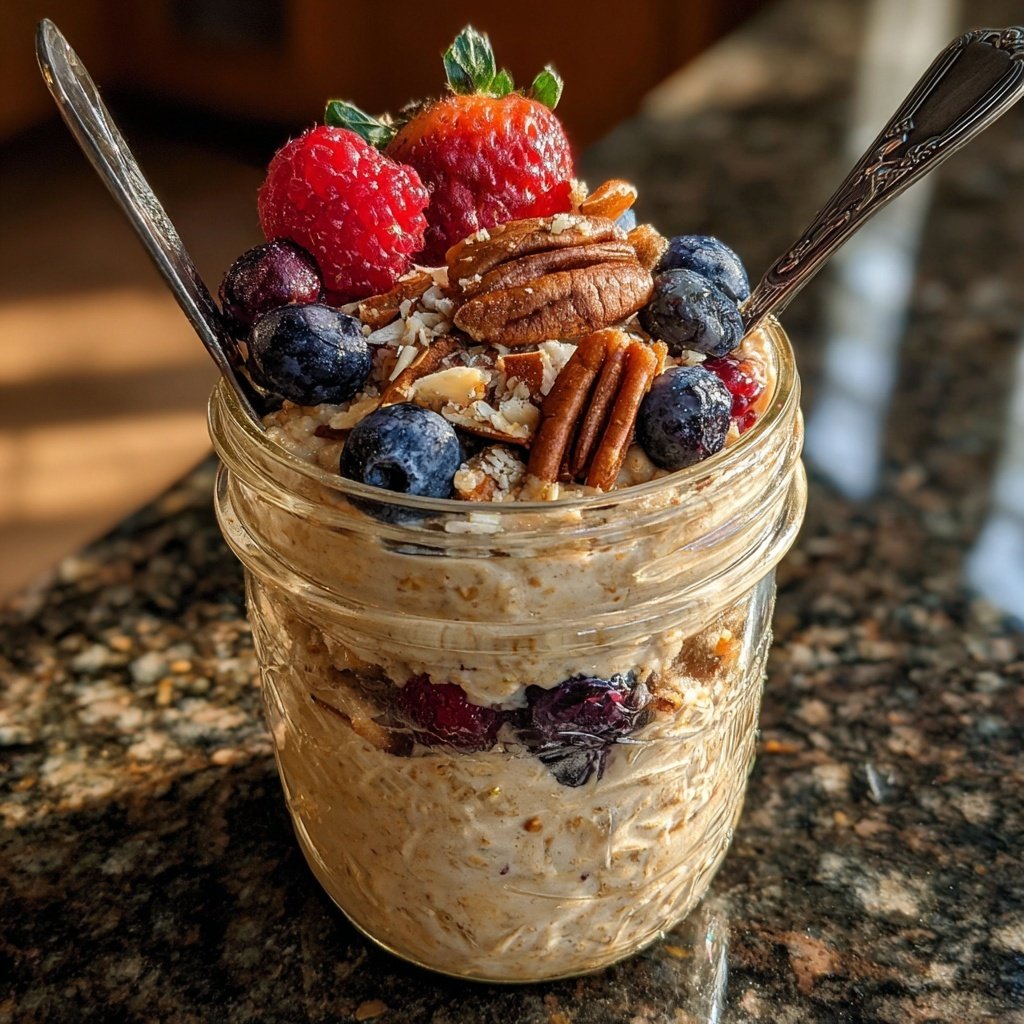 Nutty Overnight Protein Oats