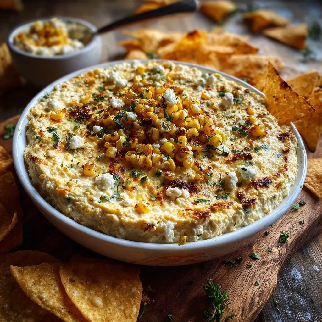 Grilled Corn Feta Dip