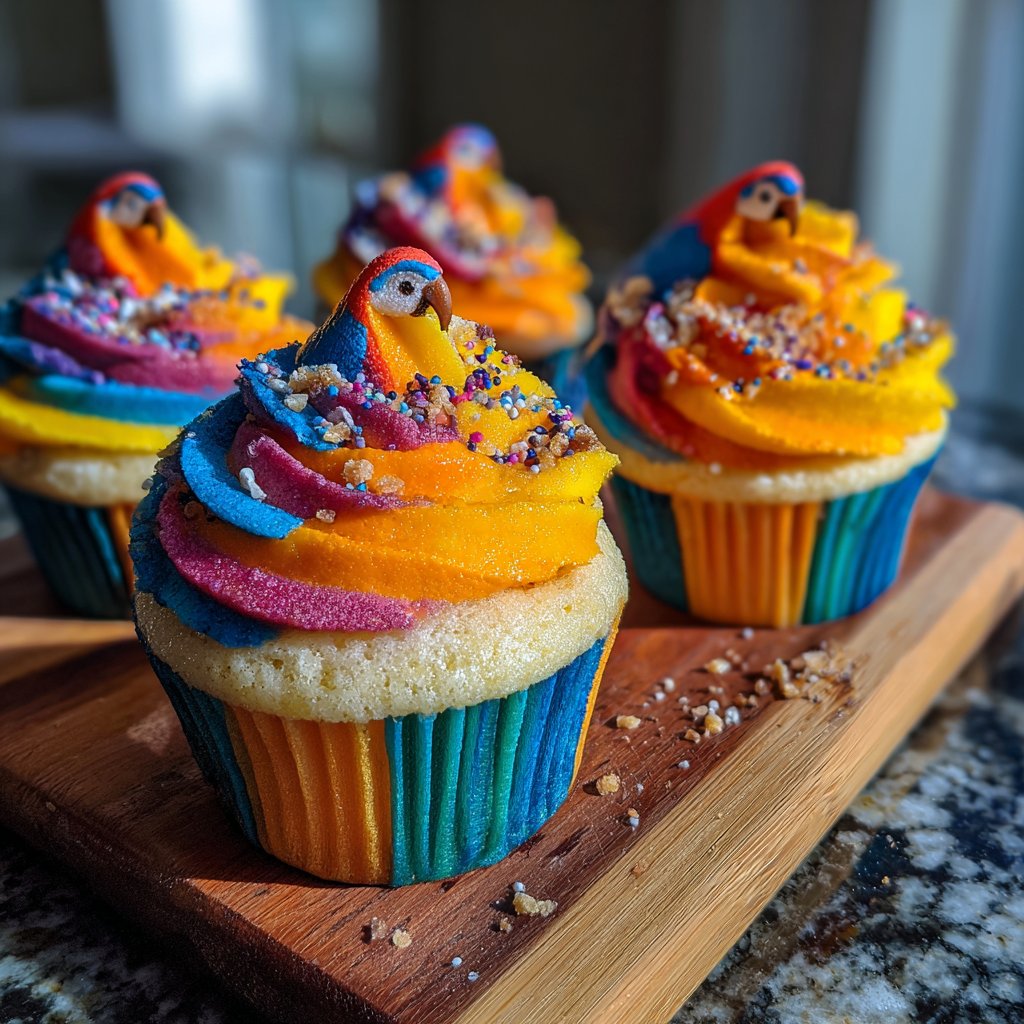 Delightful Parrot Cupcake Designs