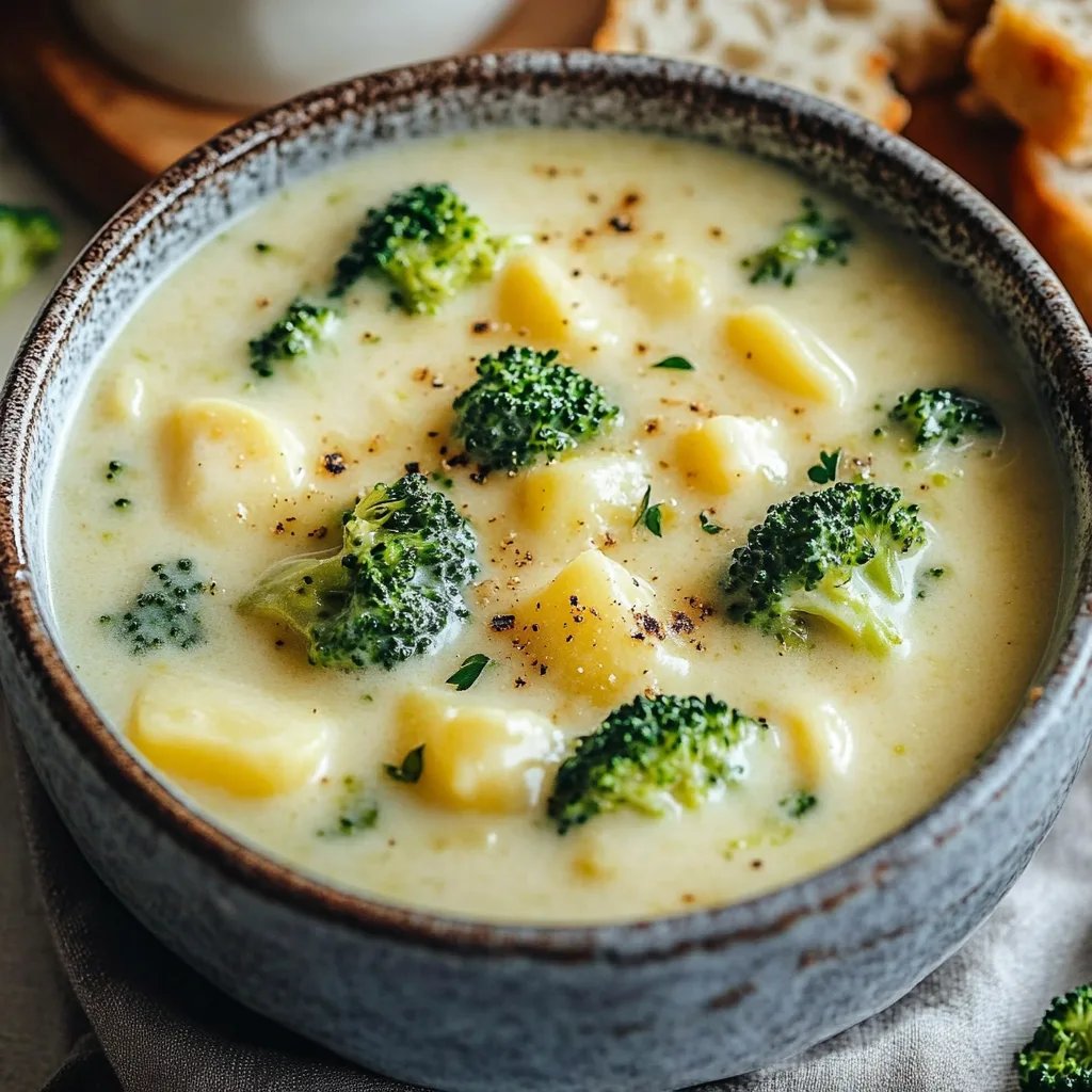 Crockpot Creamy Cheese Broccoli Potato Soup