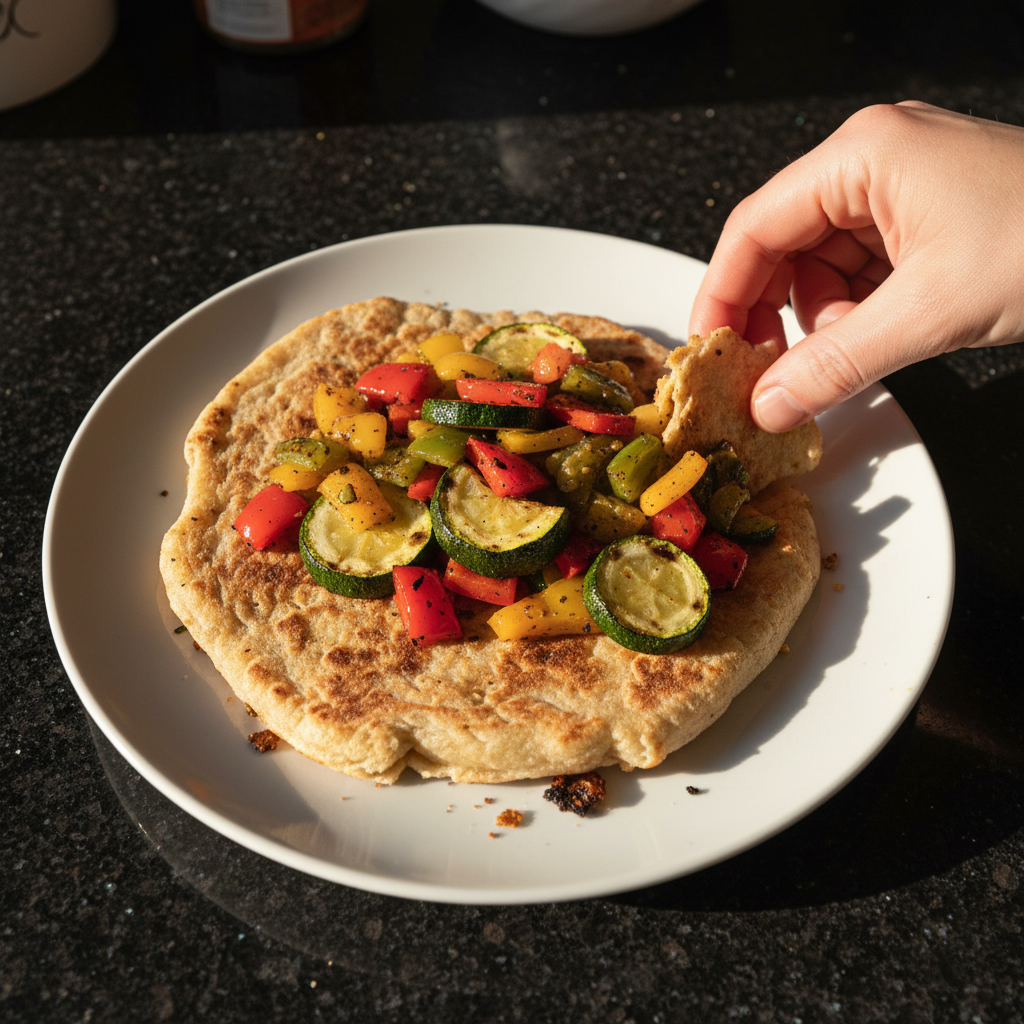 Satisfying Wrap with Grilled Veggies