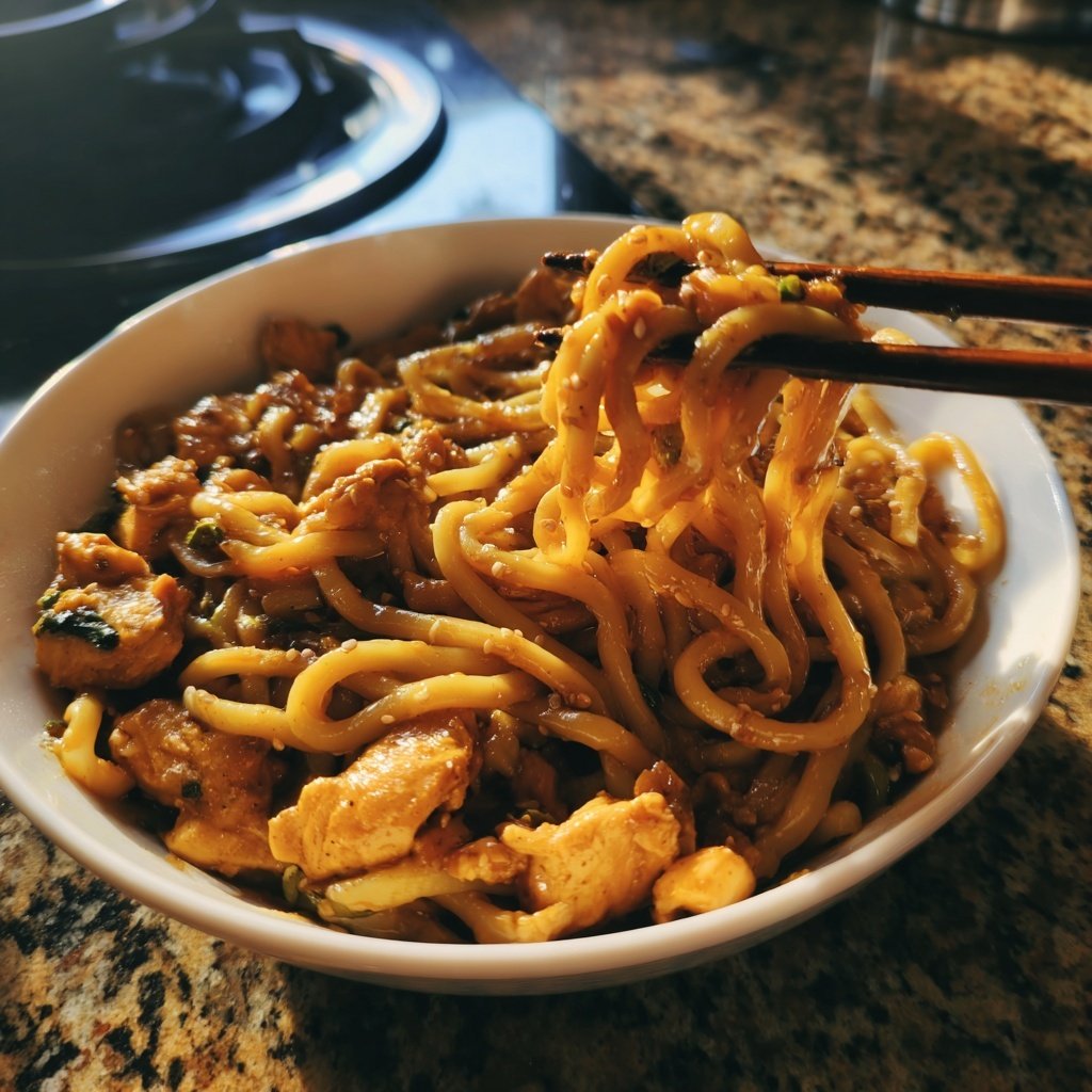 Honey Garlic Chicken Udon