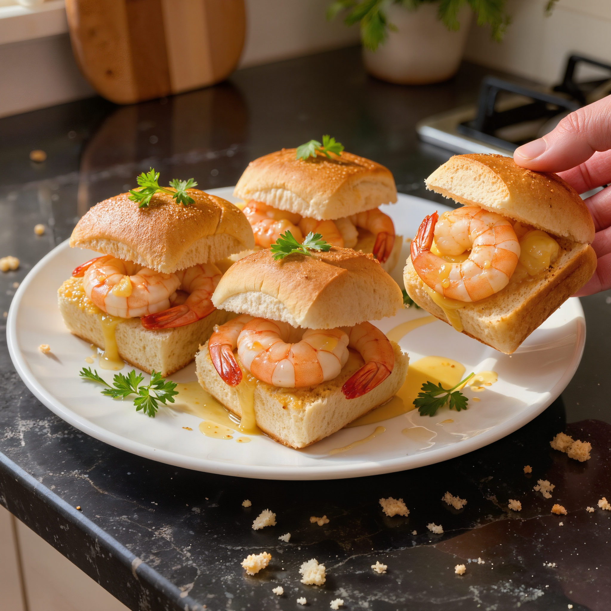 Shrimp Scampi Sliders