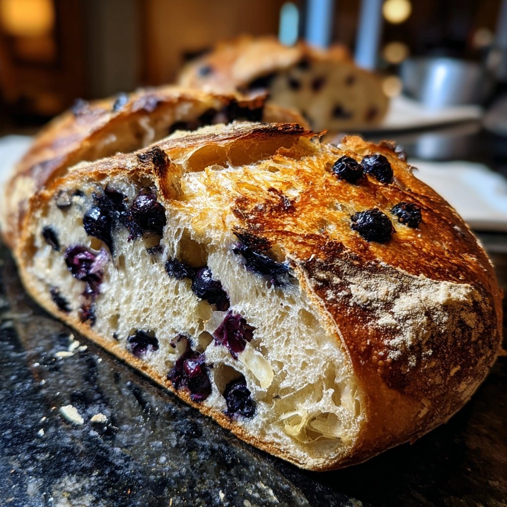 Lemon Blueberry Sourdough with Berry Jam