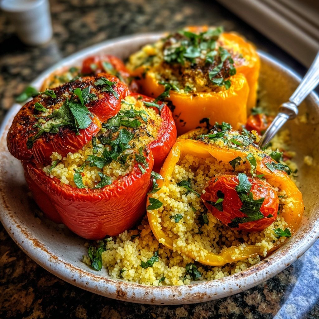 Mediterranean Couscous Stuffed Peppers