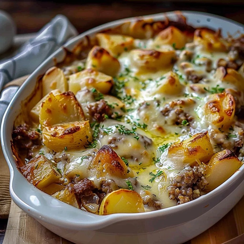 Cheesy Hamburger Potato Casserole