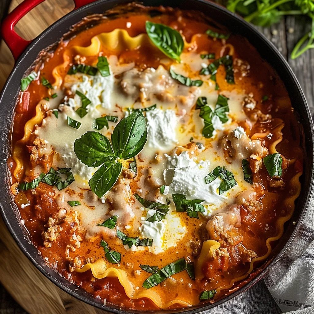 One Pot Lasagna Soup