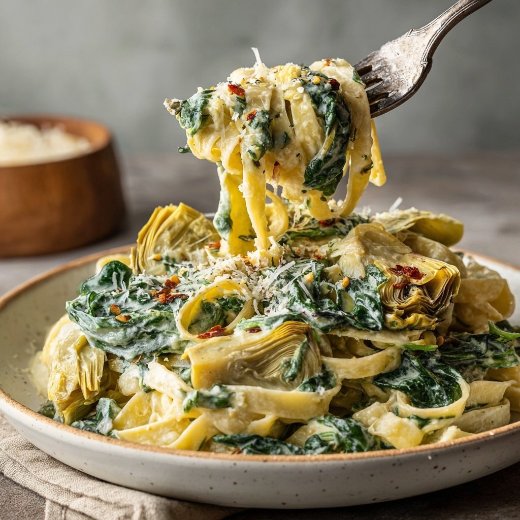 Creamy Spinach Artichoke Pasta