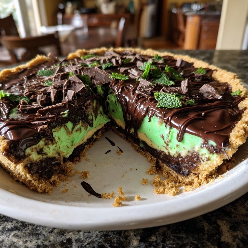 Mint Chocolate Chip Pie