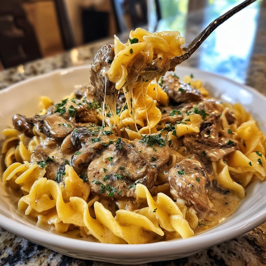 Beef Stroganoff Tender Noodles Sauce