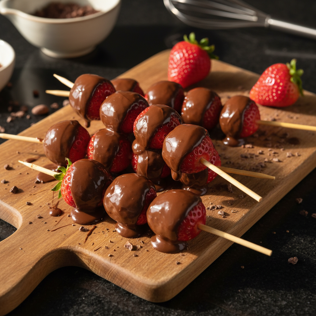 Chocolate-Covered Strawberry Kabobs